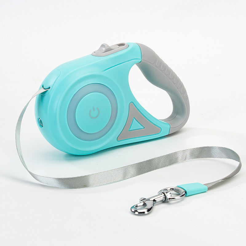 LED Retractable Dog Leash with Built-in Spotlight – Ultimate Safety for Night Walks