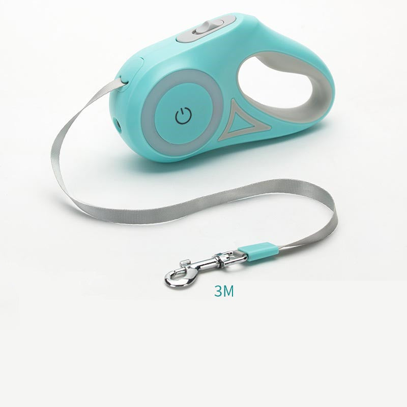 LED Retractable Dog Leash with Built-in Spotlight – Ultimate Safety for Night Walks