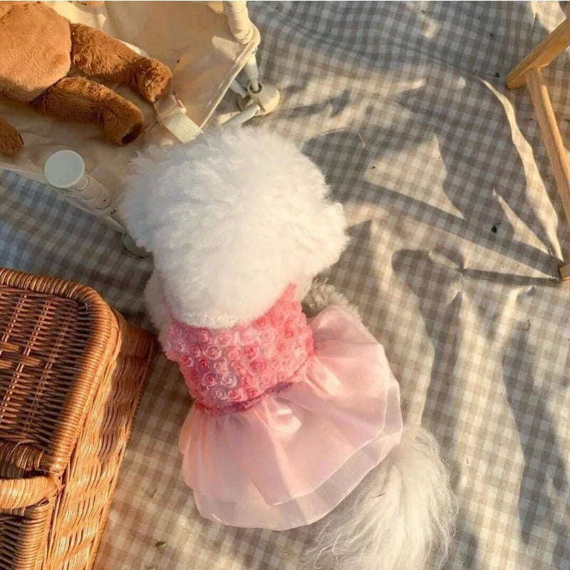 Dog Dress for Small Dogs – Summer Pet Wedding Skirt