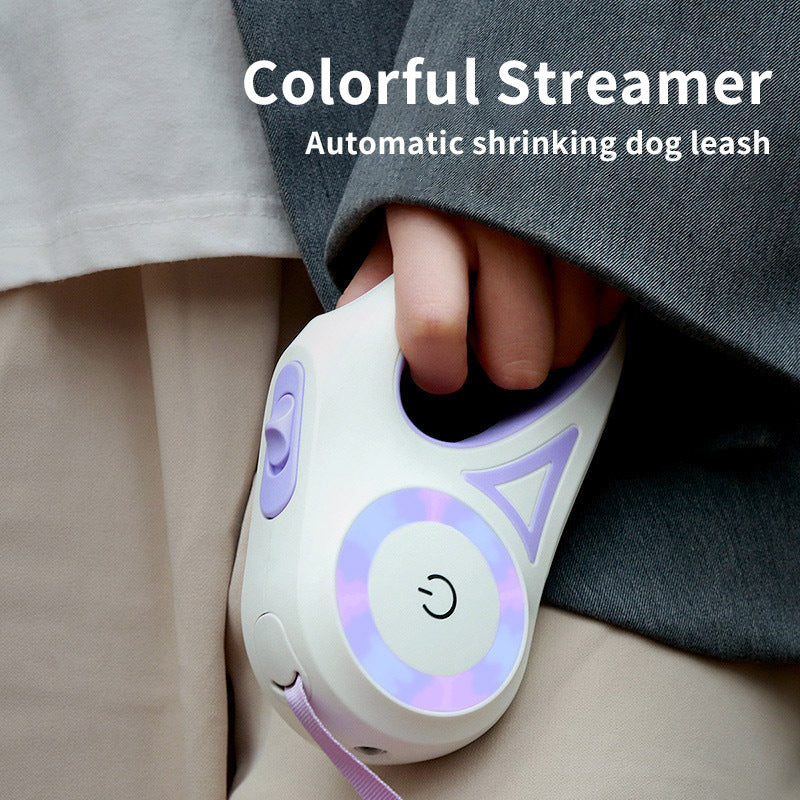 LED Retractable Dog Leash with Built-in Spotlight – Ultimate Safety for Night Walks