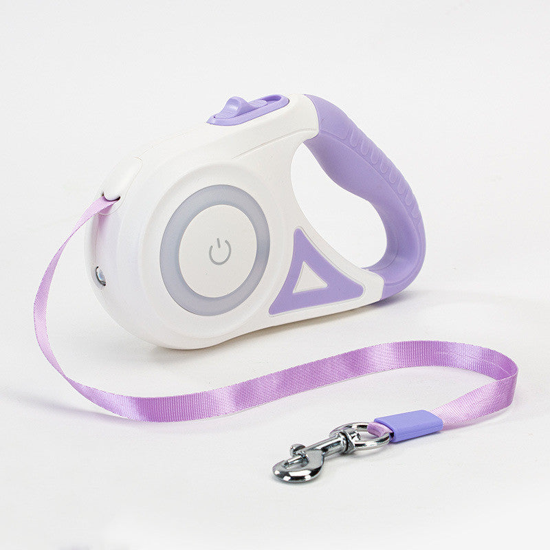 LED Retractable Dog Leash with Built-in Spotlight – Ultimate Safety for Night Walks